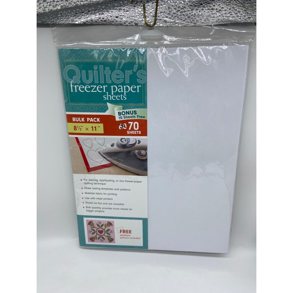 C&T Publishing Quilter's Freezer Paper Sheet 8.5x11 Bulk Pack 70 Sheets Quilting